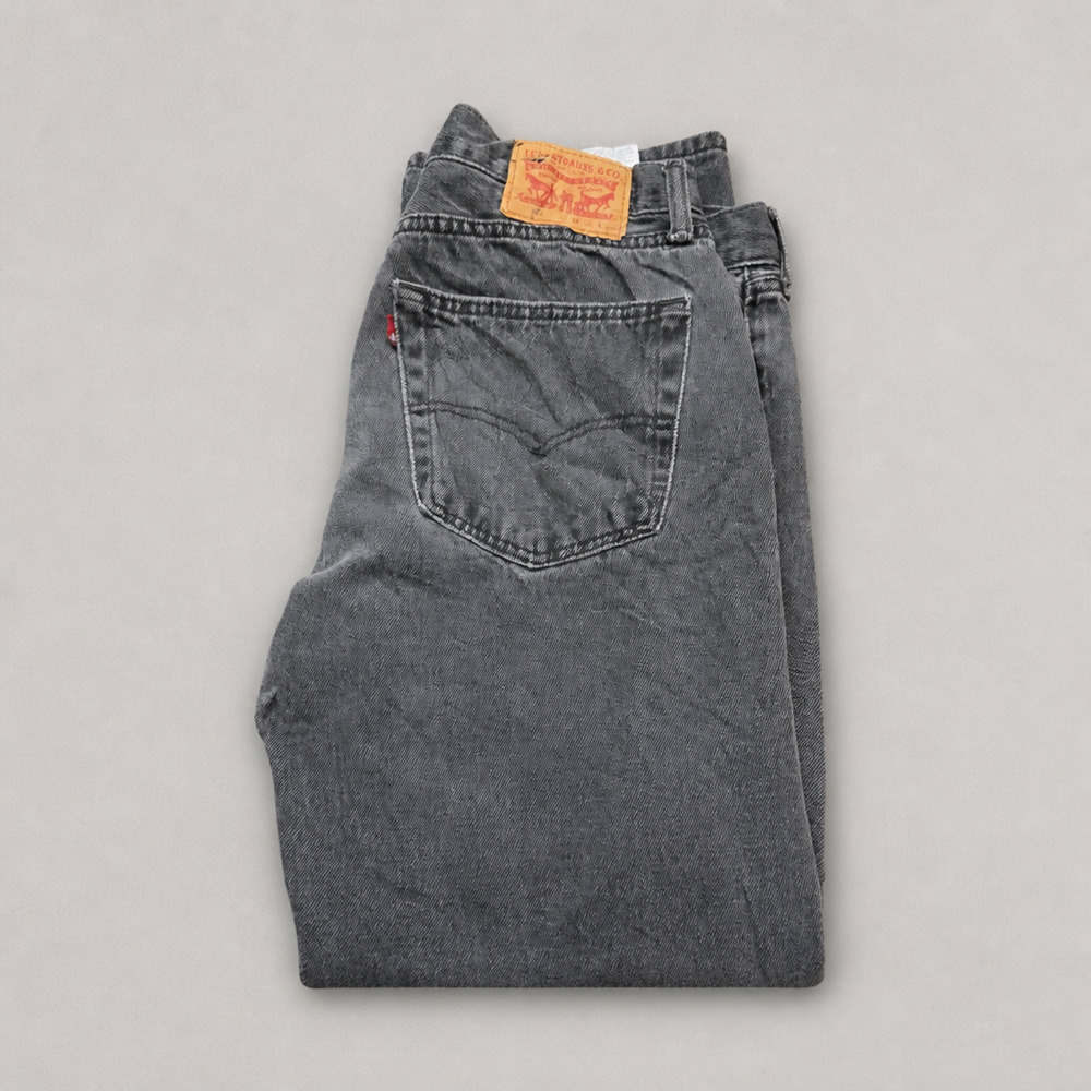 Levi's 559 Jeans Mens 36x32 Black Gray Relaxed Straight Leg Denim Pants